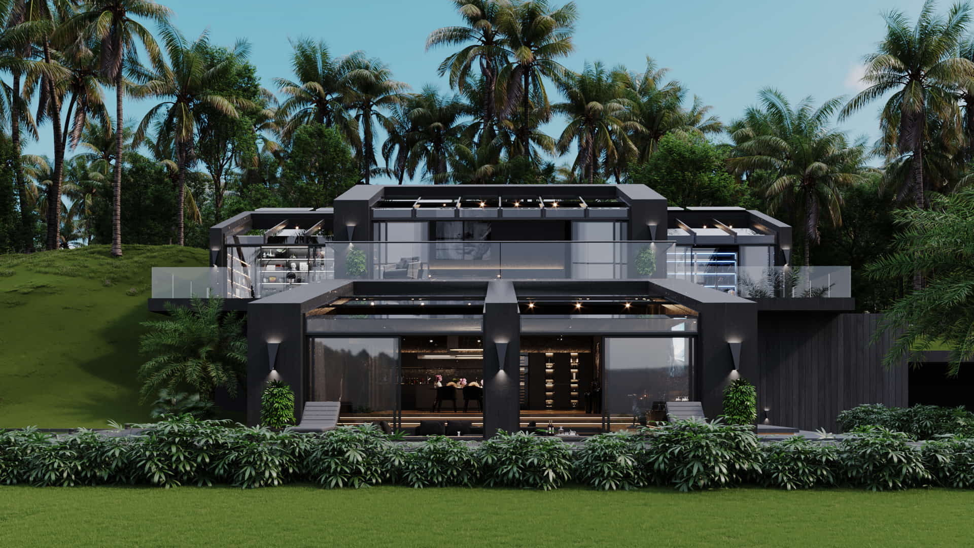 villa design rendering concept