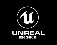 Unreal engine logo crazy 3d rendering