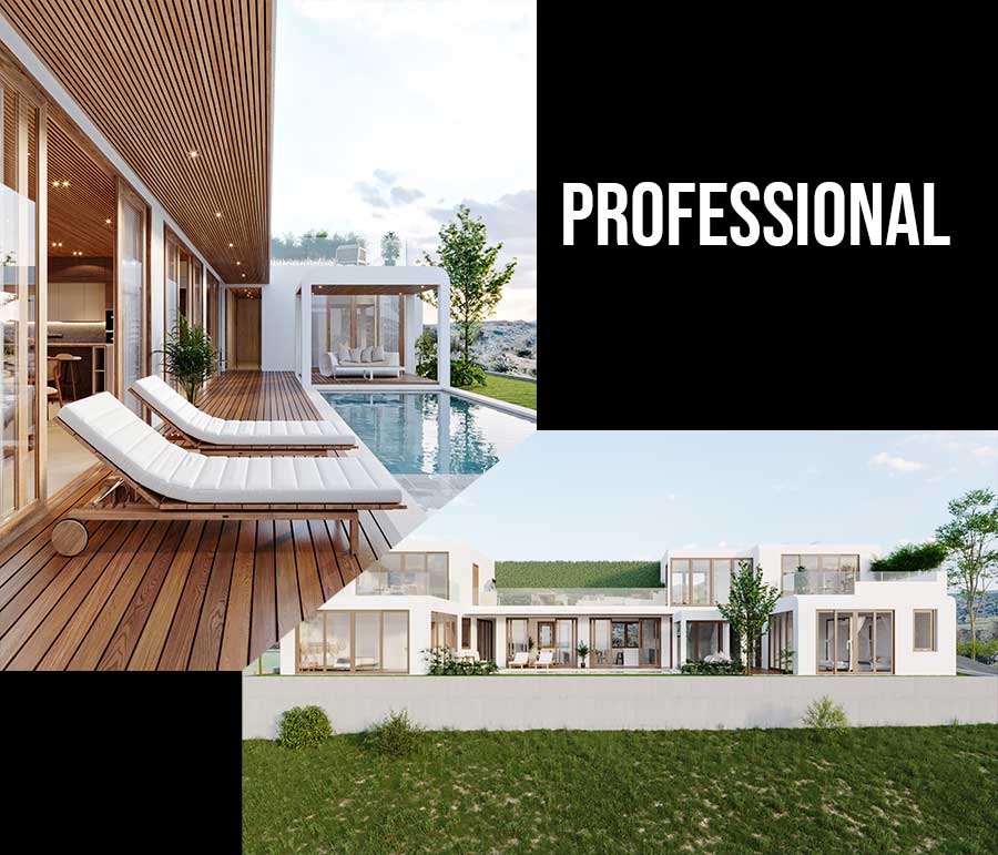 3d rendering villa package professional