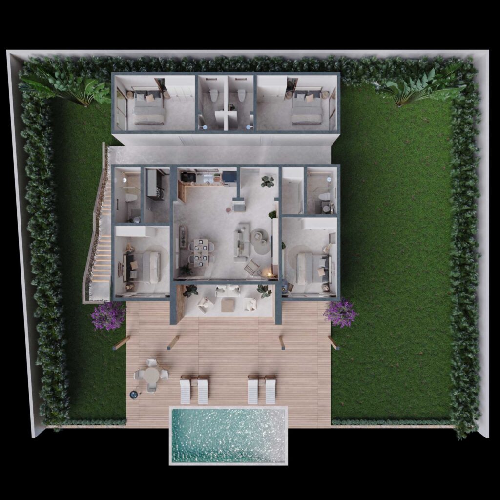 01 plan b zanzibar sea view villa 3d rendering 25