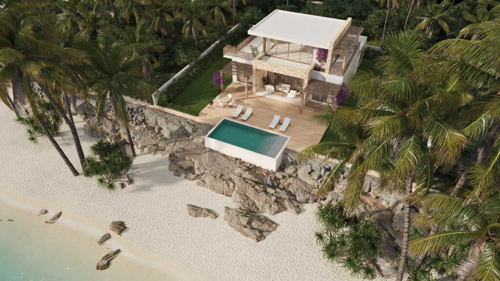 03 exterior b zanzibar sea view villa 3d rendering 18