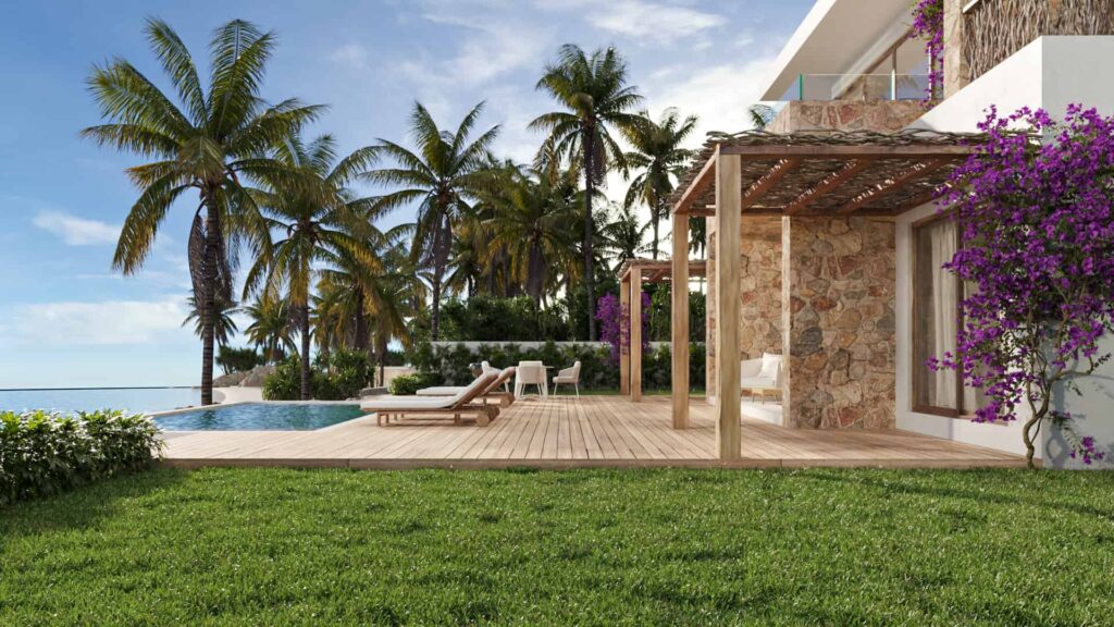 05 exterior a zanzibar sea view villa 3d rendering 13