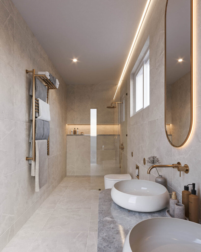 Luxury villa gold coast australia 3d rendering 16