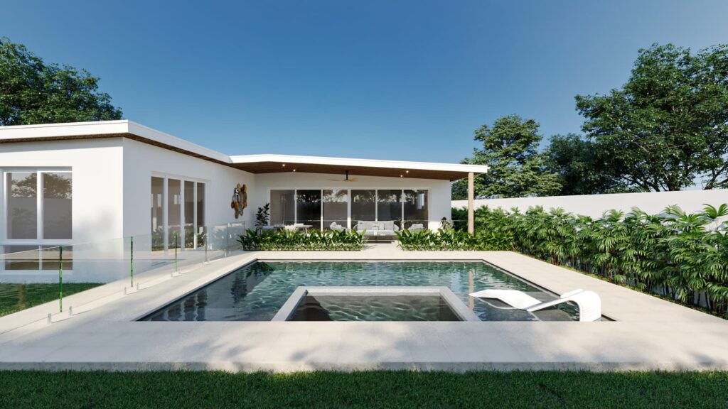 Luxury villa gold coast australia 3d rendering 5