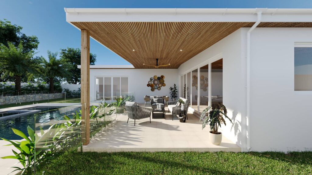 Luxury villa gold coast australia 3d rendering 6