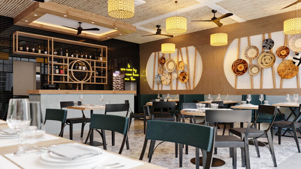 Jungceylon mama thai restaurant 3d rendering 5