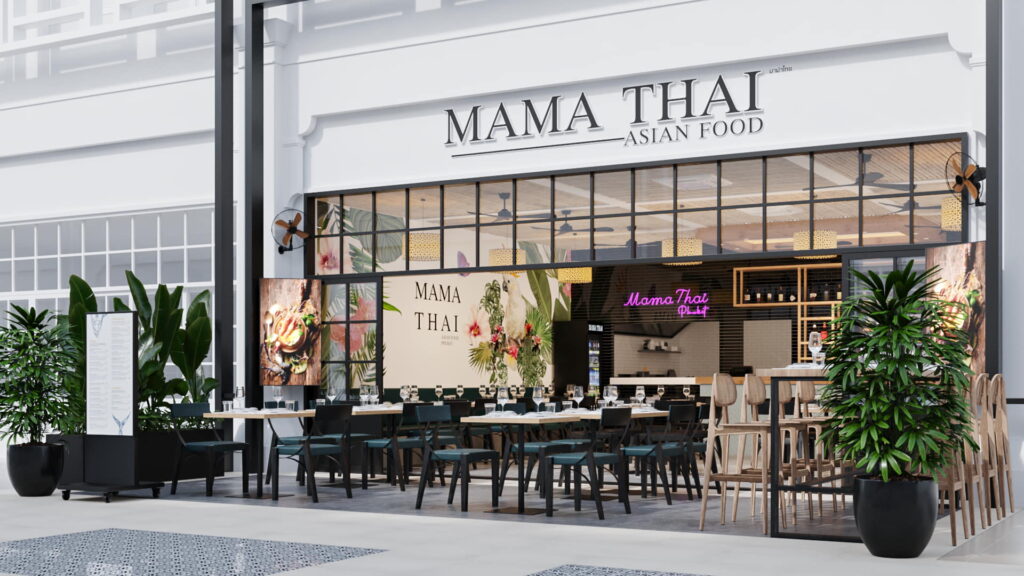 Jungceylon mama thai restaurant 3d rendering 6