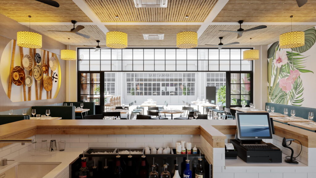 Jungceylon mama thai restaurant 3d rendering 9