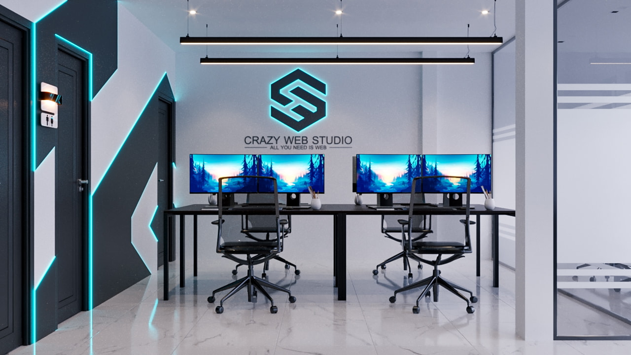 Crazy 3d rendering office